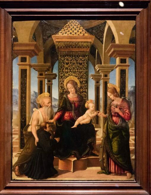 圣凯瑟琳的神秘婚礼 &nbsp;拉斐尔·桑西 板上油画